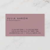 Carte De Visite Moderne Elegant Plain Professionnel brique Rouge (Dos)