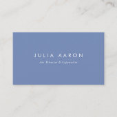 Carte De Visite Moderne Elegant Plain Professionnel Turquoise Bleu (Devant)