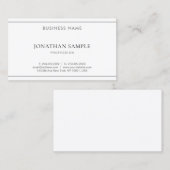 Carte De Visite Moderne élégant Populaire Simple Plain Professiona (Devant / Derrière)