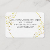 Carte De Visite Moderne Elegant Professional lotus flower dorée (Dos)