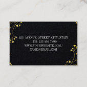 Carte De Visite Moderne Elegant Professional lotus flower dorée (Dos)