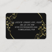 Carte De Visite Moderne Elegant Professional lotus flower dorée (Dos)