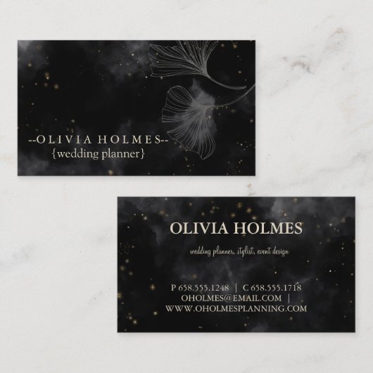 Carte De Visite Moderne Elegant Professionnel (Devant / Derrière)