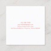 Carte de visite moderne élégant professionnel (Dos)