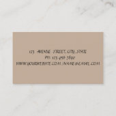 Carte De Visite Moderne Elegant Professionnel, Bande Noire (Dos)