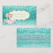 Carte De Visite Moderne Élégant Professionnel, Bokeh, Fleurs Mixer (Devant / Derrière)