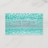 Carte De Visite Moderne Élégant Professionnel, Bokeh Glittery, Cup (Dos)