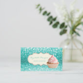 Carte De Visite Moderne Élégant Professionnel, Bokeh Glittery, Cup (Debout devant)