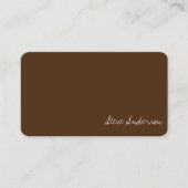 Carte De Visite Moderne Élégant Professionnel Brown (Devant)