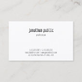 Carte De Visite Moderne Élégant Professionnel Créatif Simple Plain (Dos)
