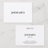 Carte De Visite Moderne Élégant Professionnel Élégant Simple (Devant / Derrière)