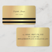 Carte De Visite Moderne Elegant Professionnel Faux Gold, Gratuit (Devant / Derrière)