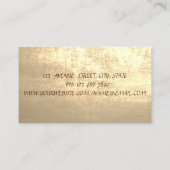 Carte De Visite Moderne élégant professionnel Faux Or, Fleurs (Dos)