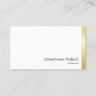 Carte De Visite Moderne Elégant Professionnel Faux Or Personnalisé