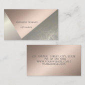 Carte De Visite Moderne Elegant Professionnel, Géométrique, Abstra (Devant / Derrière)