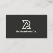 Carte De Visite Moderne élégant Professionnel Gras Noir Blanc Blan (Devant)