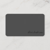 Carte De Visite Moderne Élégant Professionnel Gris clair (Devant)