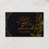 Carte De Visite Moderne Elegant Professionnel Lotus flower Bu (Devant)