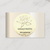 Carte De Visite Moderne Elégant Professionnel lotus flower Busines (Devant)