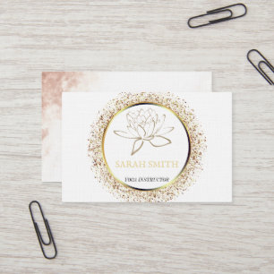 Carte De Visite Moderne Elégant Professionnel lotus flower Busines