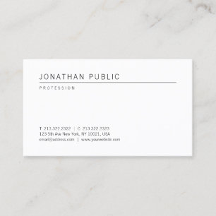 Carte De Visite Moderne Élégant Professionnel Modèle Minimaliste