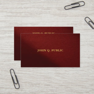 Carte De Visite Moderne Élégant Professionnel Modèle Texte Or