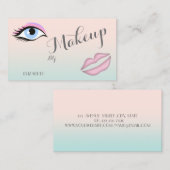 Carte De Visite Moderne élégant Professionnel, Oeil, Lèvres (Devant / Derrière)
