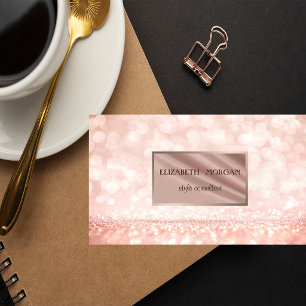 Carte De Visite Moderne Élégant Professionnel Paillettes Bokeh, Ca
