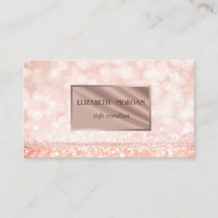 Carte De Visite Moderne Élégant Professionnel Paillettes Bokeh, Ca