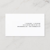 Carte De Visite Moderne Élégant Professionnel Personnalisé Simple (Dos)