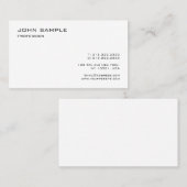 Carte De Visite Moderne Élégant Professionnel Simple Modèle (Devant / Derrière)