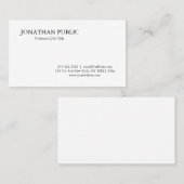 Carte De Visite Moderne Élégant Professionnel Simple Modèle (Devant / Derrière)