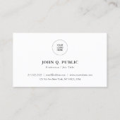 Carte De Visite Moderne Élégant Professionnel Simple Modèle (Dos)