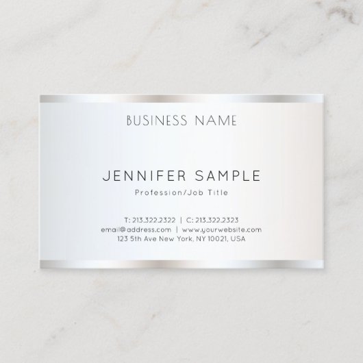 Carte De Visite Moderne Élégant Professionnel Simple Modèle (Devant)