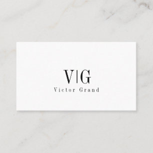 Carte De Visite Moderne Elegant Professionnel Simple Monogramme