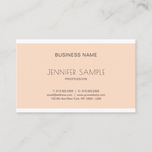 Carte De Visite Moderne Elégant Propre Graphisme Design Luxe tenda (Devant)