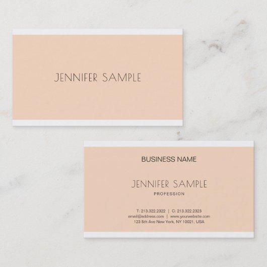 Carte De Visite Moderne Elégant Propre Graphisme Design Luxe tenda (Devant / Derrière)