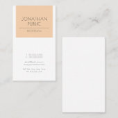 Carte De Visite Moderne Elegant Propre Plaine tendance Apricot Lux (Devant / Derrière)