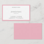 Carte De Visite Moderne Elégant Rose Bleu Blanc Cute Modèle Haut (Devant / Derrière)