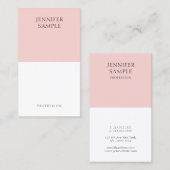 Carte De Visite Moderne Elégant Rose Bleu Simple Modèle tendance (Devant / Derrière)