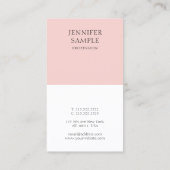 Carte De Visite Moderne Elégant Rose Bleu Simple Modèle tendance (Dos)