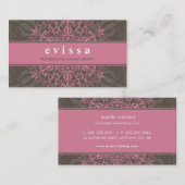 CARTE DE VISITE moderne élégant rose brun (Devant / Derrière)