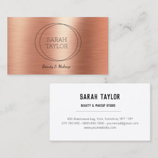 Carte De Visite Moderne Elegant Rose Gold Foil personnalisé
