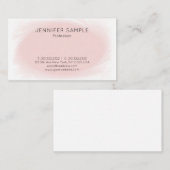 Carte De Visite Moderne élégant rose pâle rose élégant design tend (Devant / Derrière)