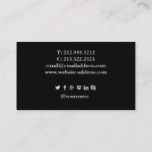 Carte De Visite Moderne Elégant Rouge Lips Maquillage Artiste Plai (Dos)