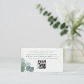 Carte De Visite Moderne Elégant Rustique Eucalyptus Verdure RSVP (Debout devant)