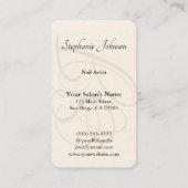 Carte De Visite Moderne Elégant Sage Vert Monogramme Artiste ongle (Dos)