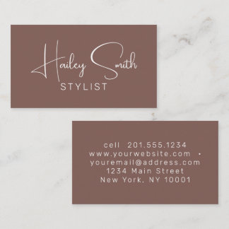 Carte De Visite Moderne Elegant Sienna Professionnel