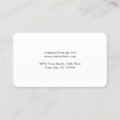 Carte De Visite Moderne Elegant Simple Black Gold Consultant (Dos)