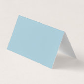 Carte De Visite Moderne Élégant Simple Bleu Clair (Dos)